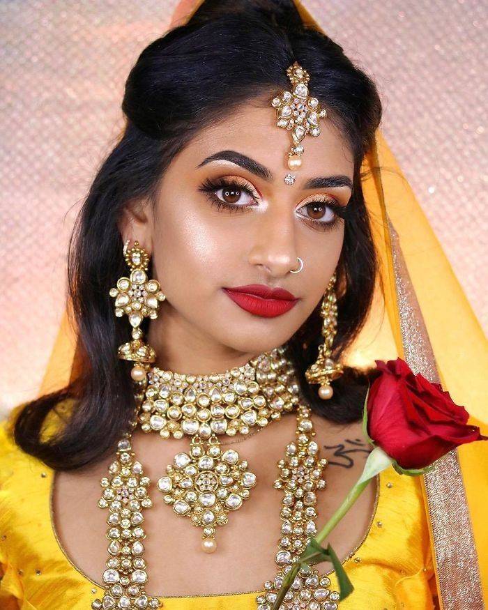 Begini Tampilan Putri Disney Dengan Busana Makeup Khas India