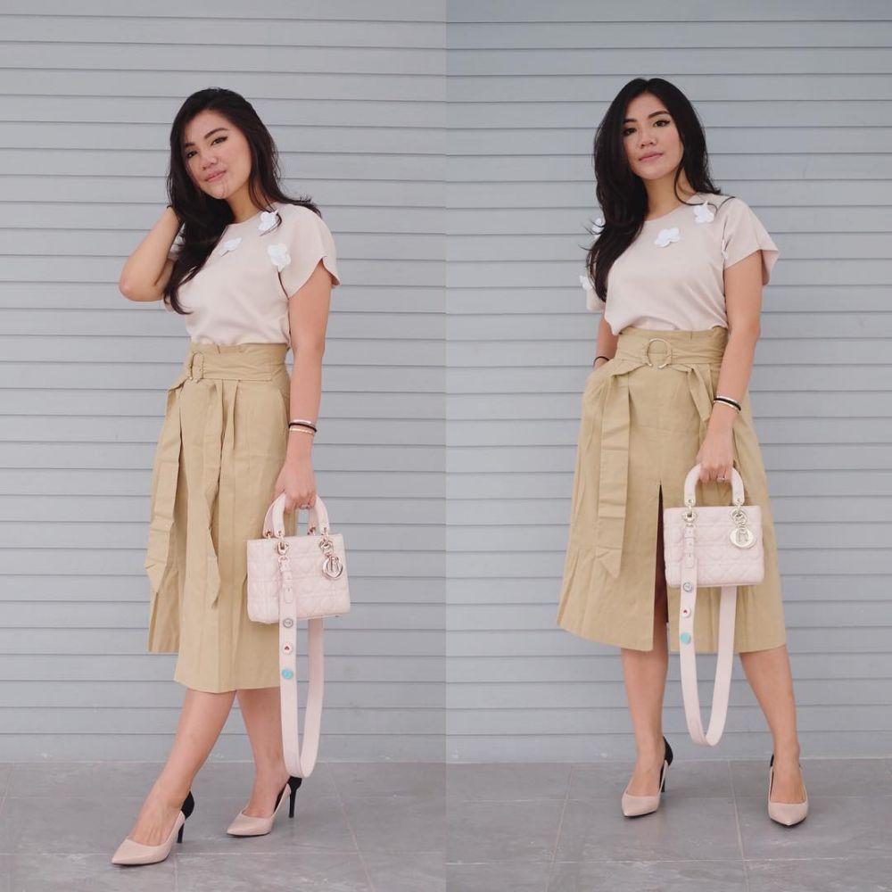 Ide Outfit Warna Nude Ala Selebgram Cantik Indonesia Manis Banget