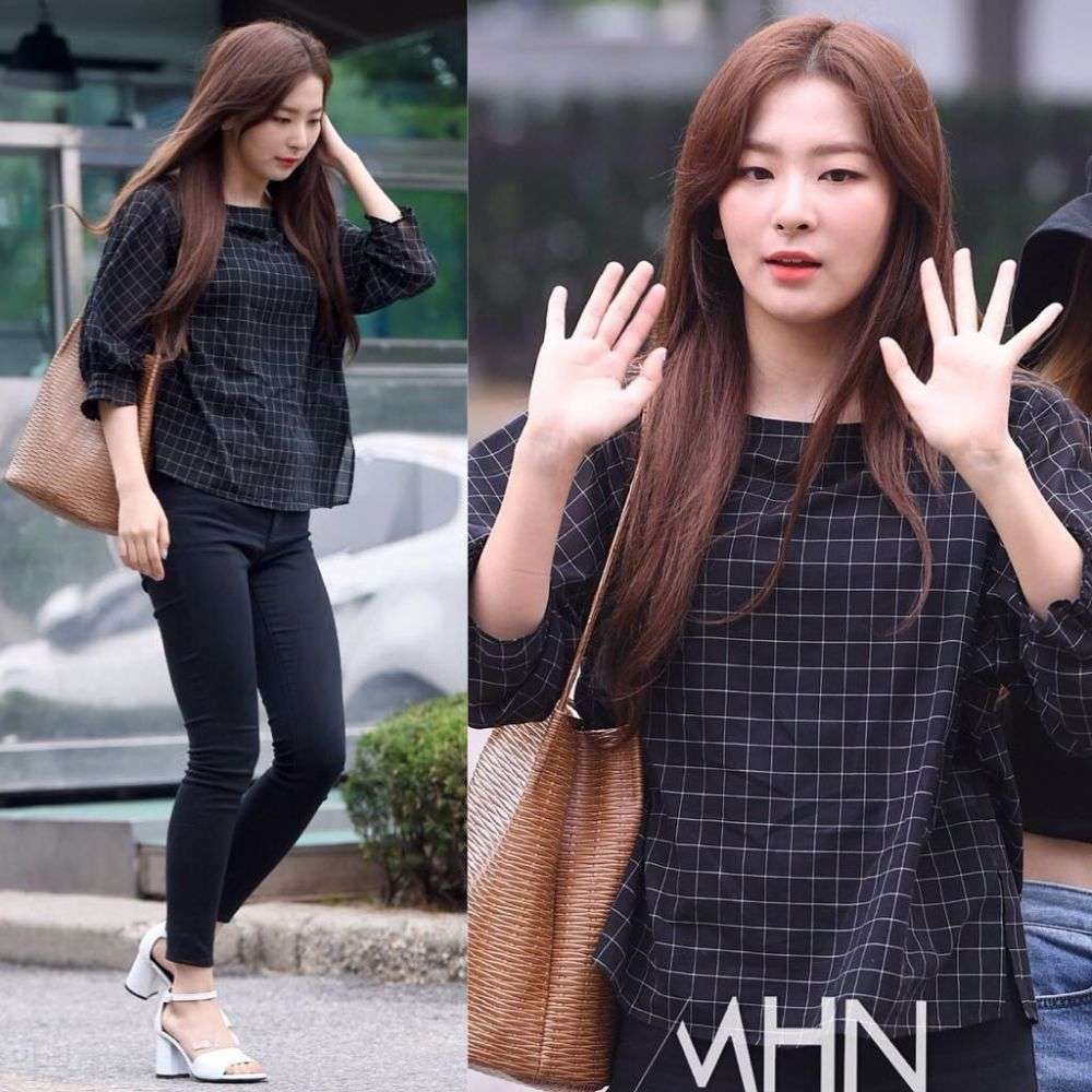 10 Ide Mix And Match Outfit Serba Hitam Ala Seulgi Red Velvet Modis