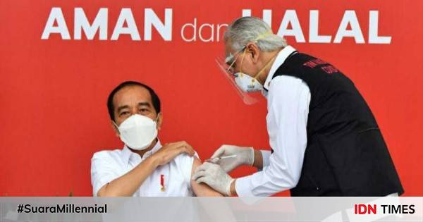 Jokowi Suntik Booster Kedua Pakai Vaksin Indovac