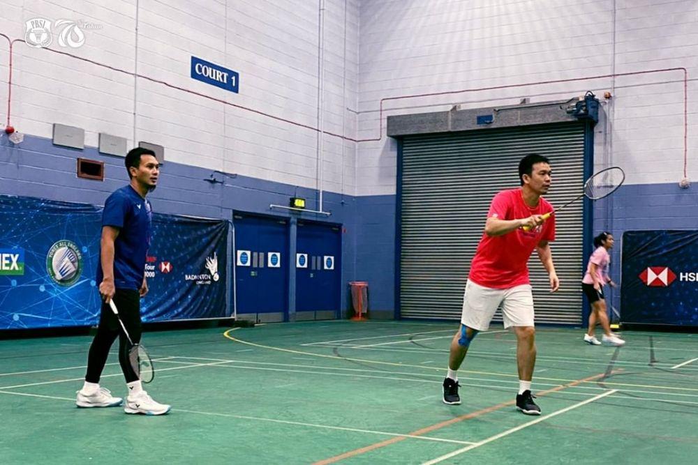 Latihan Potret Tim Indonesia Siap Bertanding Di All England