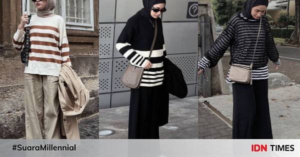 Style Ootd Dengan Atasan Stripes Ala Helmi Nursifah