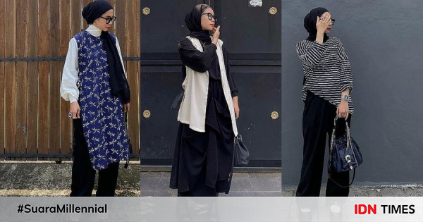 Gaya Hijab Edgy Ala Fitri Hasiani Sukses Curi Atensi