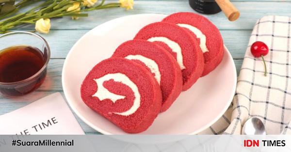 Resep Bolu Gulung Kukus Red Velvet Legit