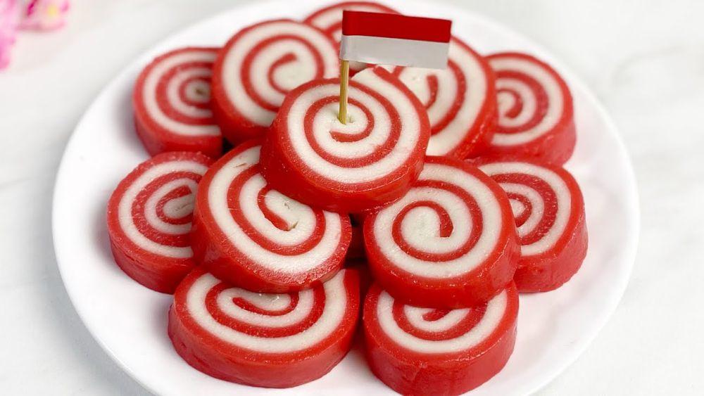 Kue Lapis Gulung Merah Putih Spesial Agustus