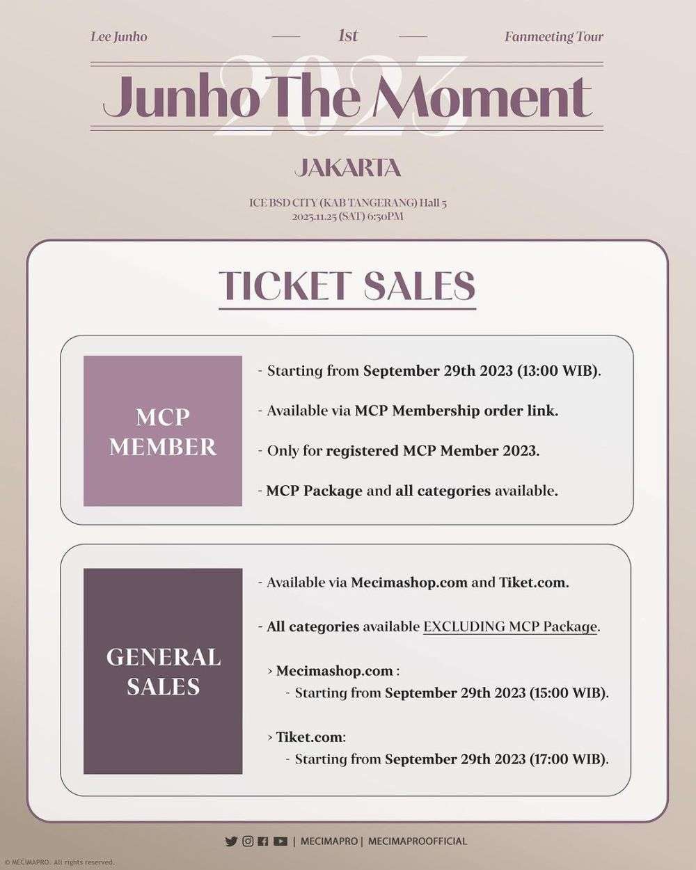 Harga Tiket Fan Meeting Lee Junho Pm Di Jakarta