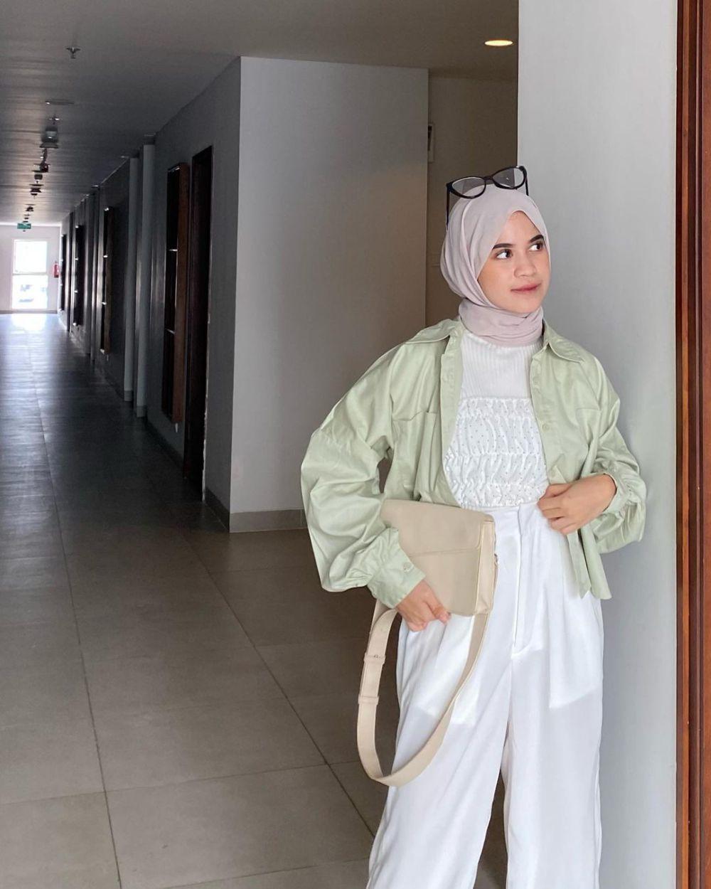 9 Ide Outfit Soft Green Ala Aisyah Ibrahim Mudah Disontek