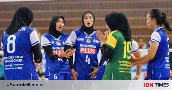 Tim Voli Putri Petrokimia Gresik Digdaya Di Nusantara Cup