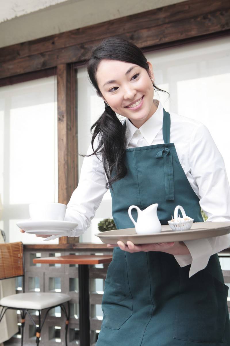 Asian waitress