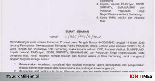 Pemkot Semarang Bentuk Gugus Tugas Corona Pantau Warga Secara Rahasia