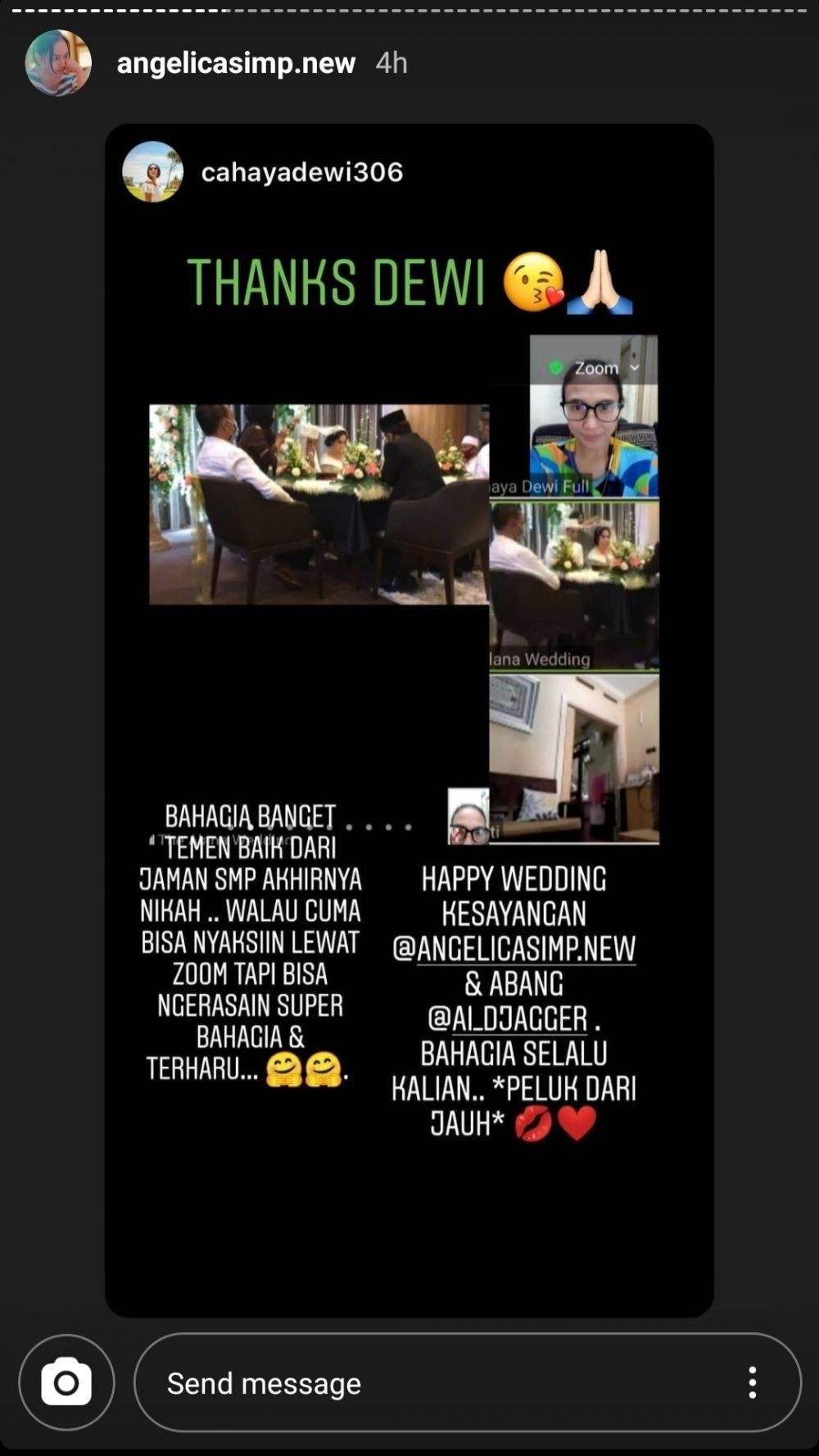 12 Momen Haru Pernikahan Aktris Angelica Simperler dan Rico Hidros 