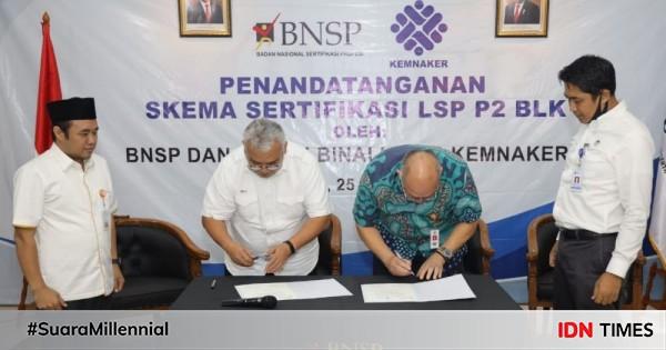 Kemnaker Dan Bnsp Teken Mou Standar Sertifikasi Pelatihan Kerja Di Blk