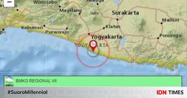 Yogyakarta Diguncang Gempa Dangkal M Selasa Pagi