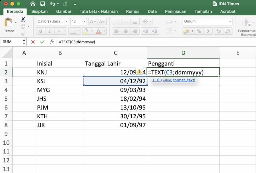 Cara Mengubah Format Tanggal Di Excel Gak Perlu Manual