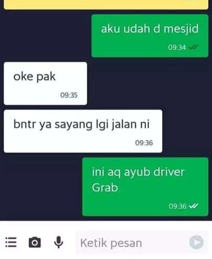 15 Momen Penumpang Salah Kirim Chat Ke Driver Ojek Online