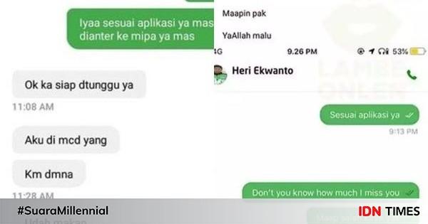 Momen Penumpang Salah Kirim Chat Ke Driver Ojek Online