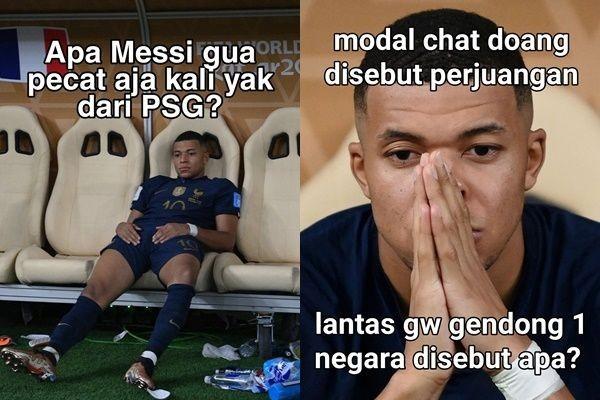 Meme Kocak Mbappe Gagal Juara Piala Dunia