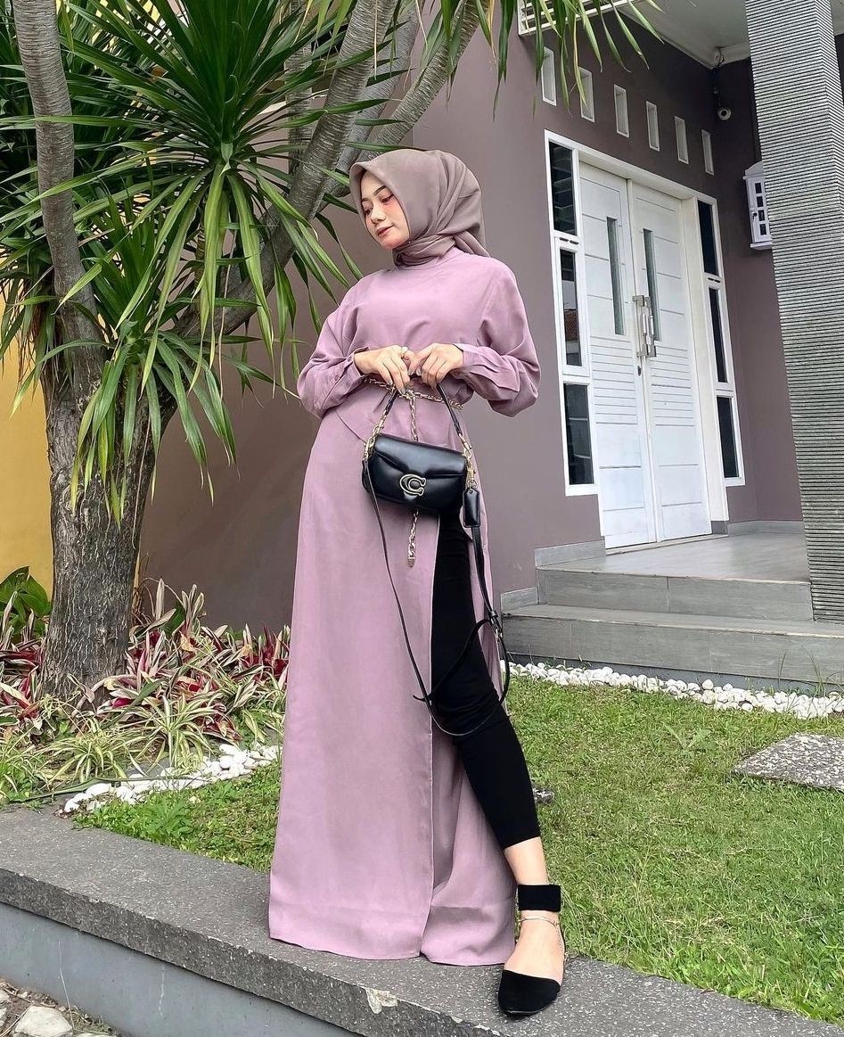 Style Hijab Kondangan Yazfa Rachman Gaun Sampai One Set