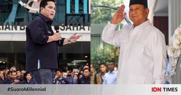 Gerindra Sebut Prabowo Dan Erick Thohir Punya Chemistry