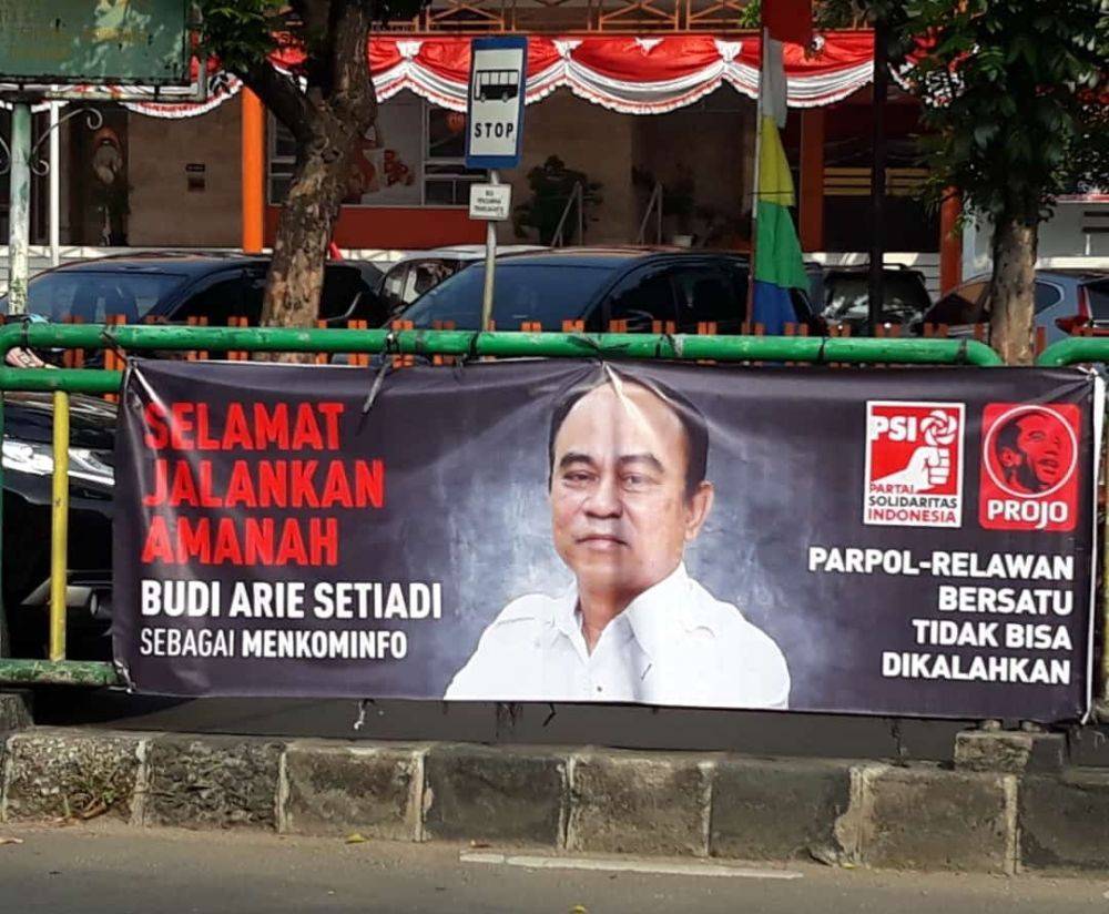 Spanduk Psi Itu Projo Persiapan Budi Arie Jadi Ketum Psi