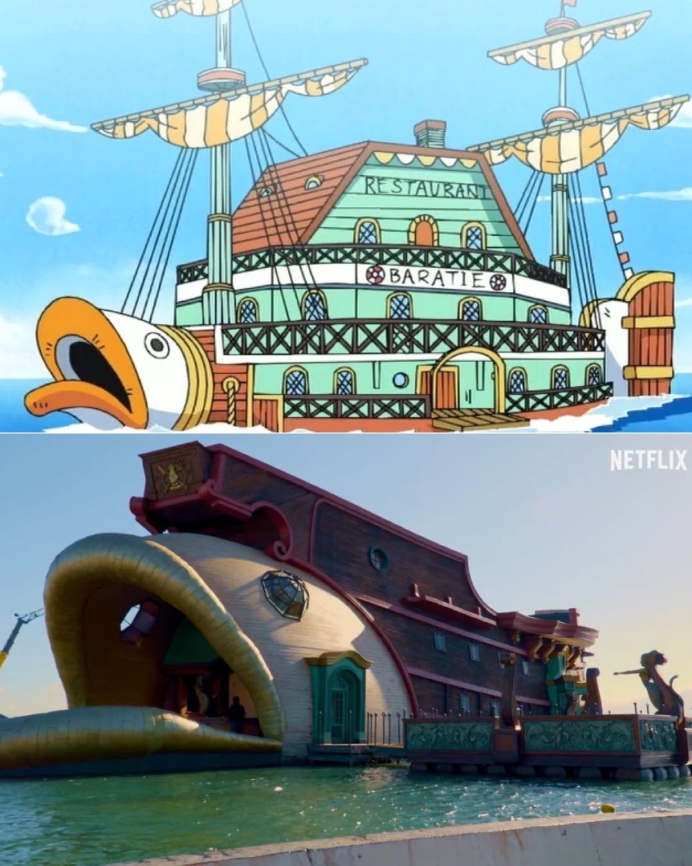 Perbandingan Kapal Bajak Laut One Piece Live Action Vs Anime 120120