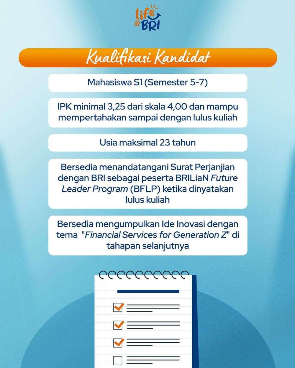 Program Beasiswa Brilian Termasuk Early Recruitment