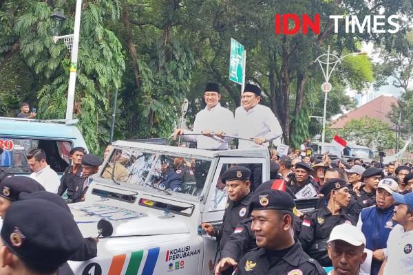 Rombongan Anies Cak Imin Melintas Di Depan Rumah Megawati