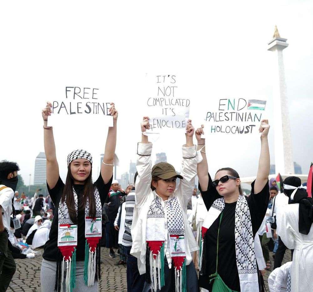 Aaliyah Massaid Dan Thariq Halilintar Di Aksi Bela Palestina