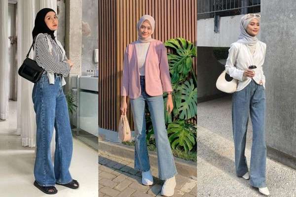 10 OOTD Hijab Celana Denim Untuk Style Semi Formal Gak Kaku