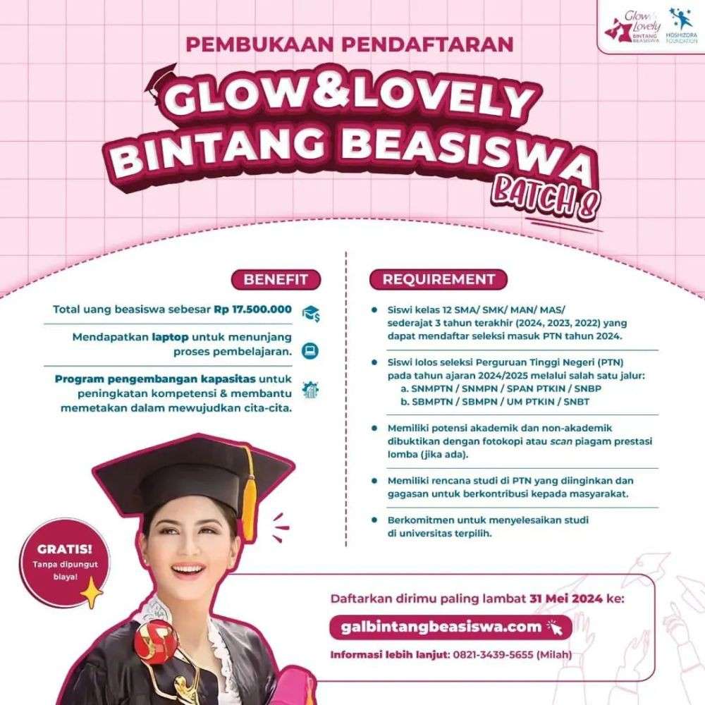 Glow And Lovely Bintang Beasiswa Bantuan Hingga 17 Juta