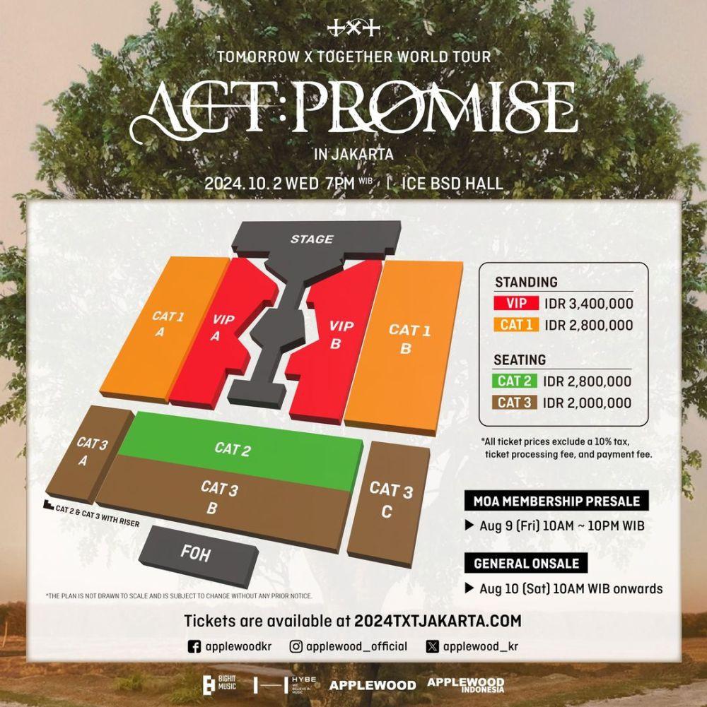 Harga Tiket Konser TXT ACT PROMISE Di Jakarta