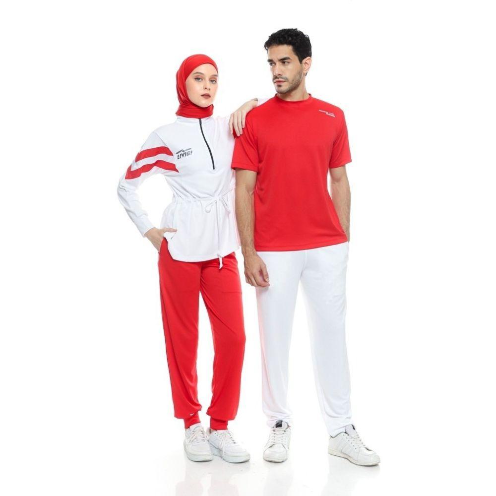 14 Baju Olahraga Merah Putih Modis Saat Agustusan