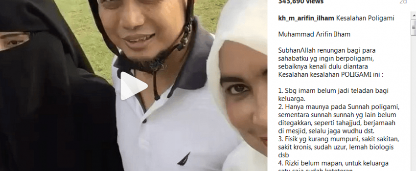 Video Ustadz Arifin Ilham Bersama Kedua Istrinya tentang Poligami Ini Jadi Viral