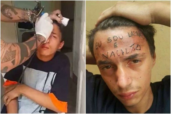 Ketahuan Mencuri, Wajah Pemuda Ini Ditato oleh Seniman Brazil