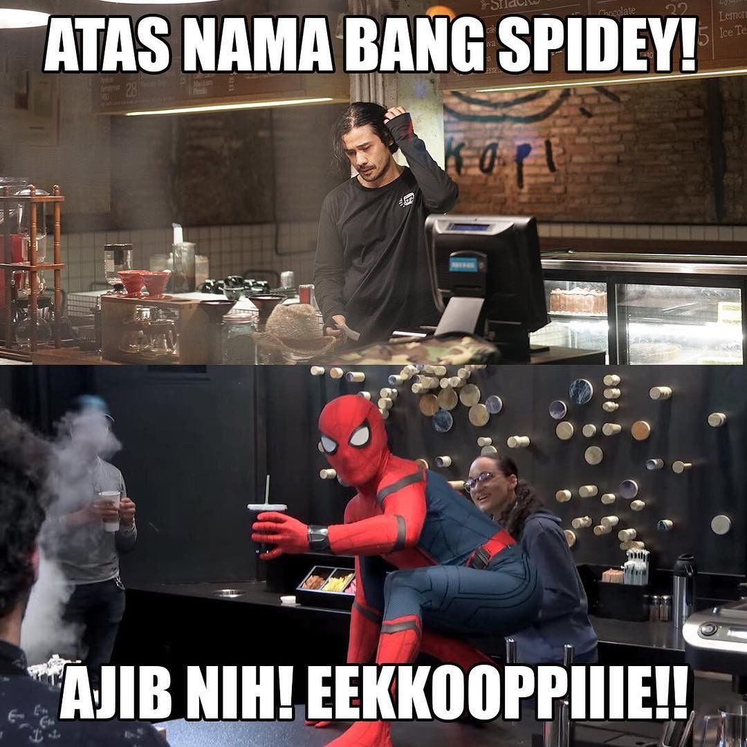 5 Meme Kocak Chicco Jerikho Vs Spider Man Cara Kreatif Promosi Film