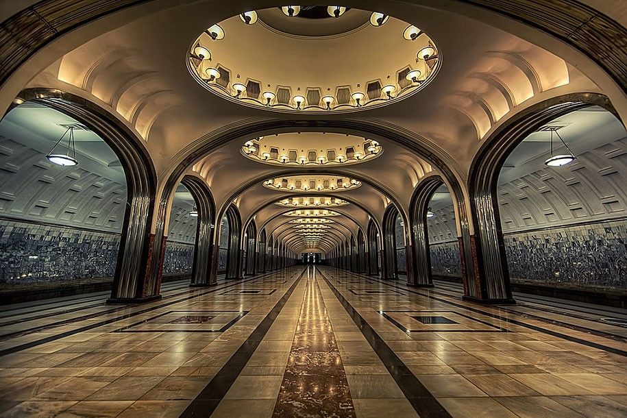 Exploring Moscow Metro Station, The Most Beautiful Underground Palace in the World