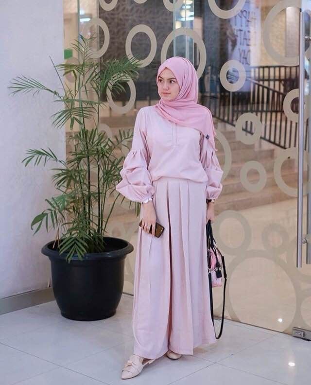 Warna Jilbab Yg Cocok Untuk Gamis Dusty Pink