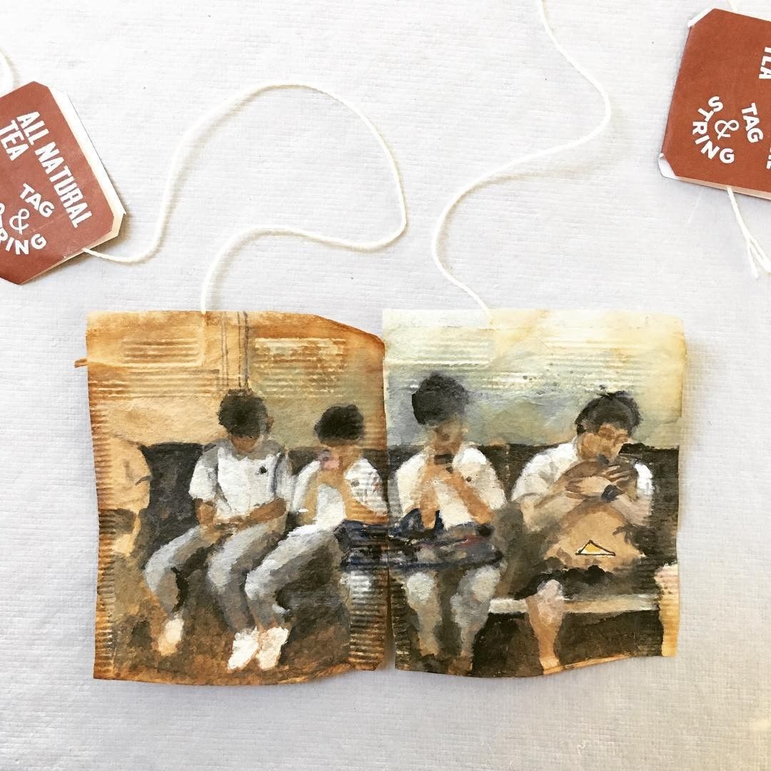 Kamu Pasti Gak Percaya, 15 Gambar Seni Ini Terbuat dari Kantong Teh!