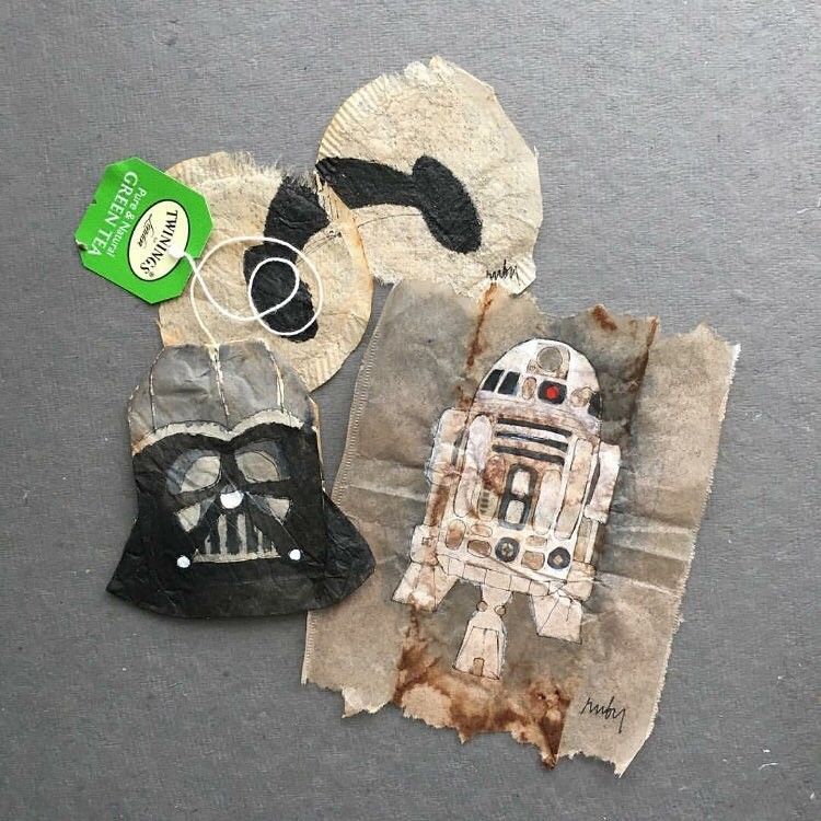 Kamu Pasti Gak Percaya, 15 Gambar Seni Ini Terbuat dari Kantong Teh!