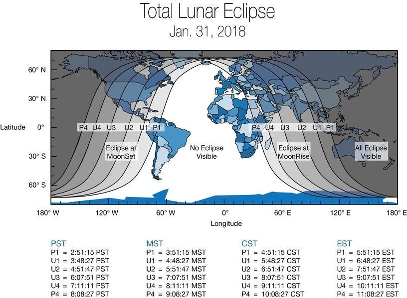 Ingat ya esok hari ada fenomena super blue blood moon di indonesia