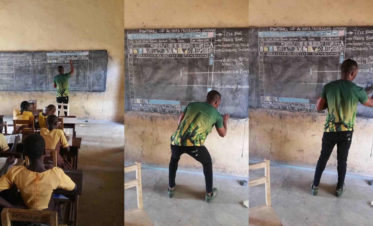 Guru Di Ghana Ini Rela Ubah Papan Tulis Jadi Layar Komputer