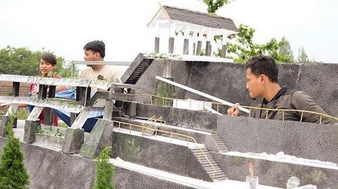 Proses pembuatan 3D visual effect | Sumber: Instagram @tengkorak.crew