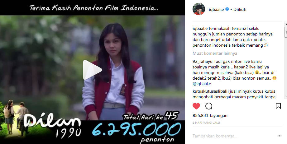 Tidak Cuma Tampan, Ini Prestasi Iqbaal Ramadhan yang Membanggakan