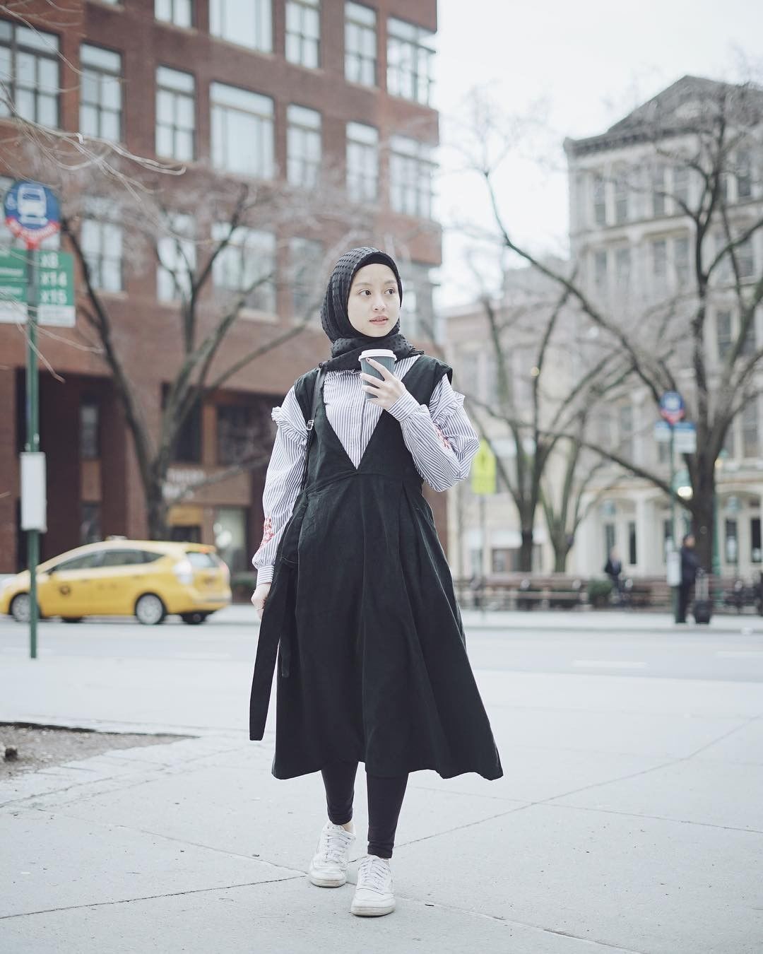 Style Hijab Baju Hitam Putih Hijab Casual