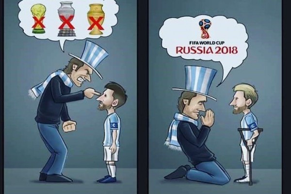 20 Ilustrasi Bukti Bahwa Hidup Messi di Piala Dunia 2018 Penuh Drama