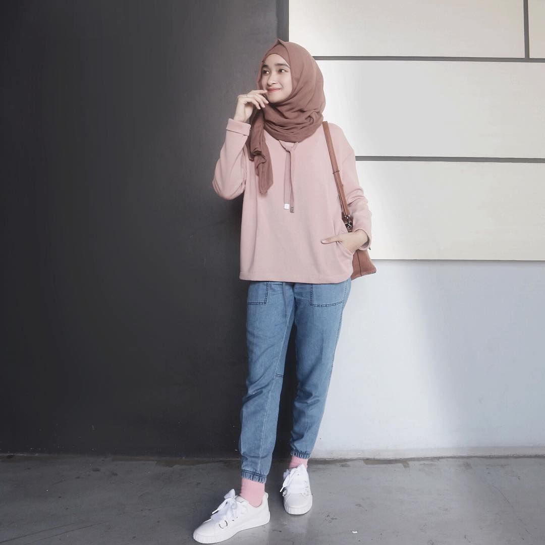  Ootd  Hijab  Casual  Pastel Hijab  Batik 
