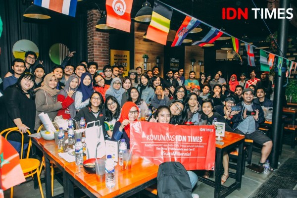 Potret Serunya Nobar Final Piala Dunia 2018 Bareng Komunitas IDN Times