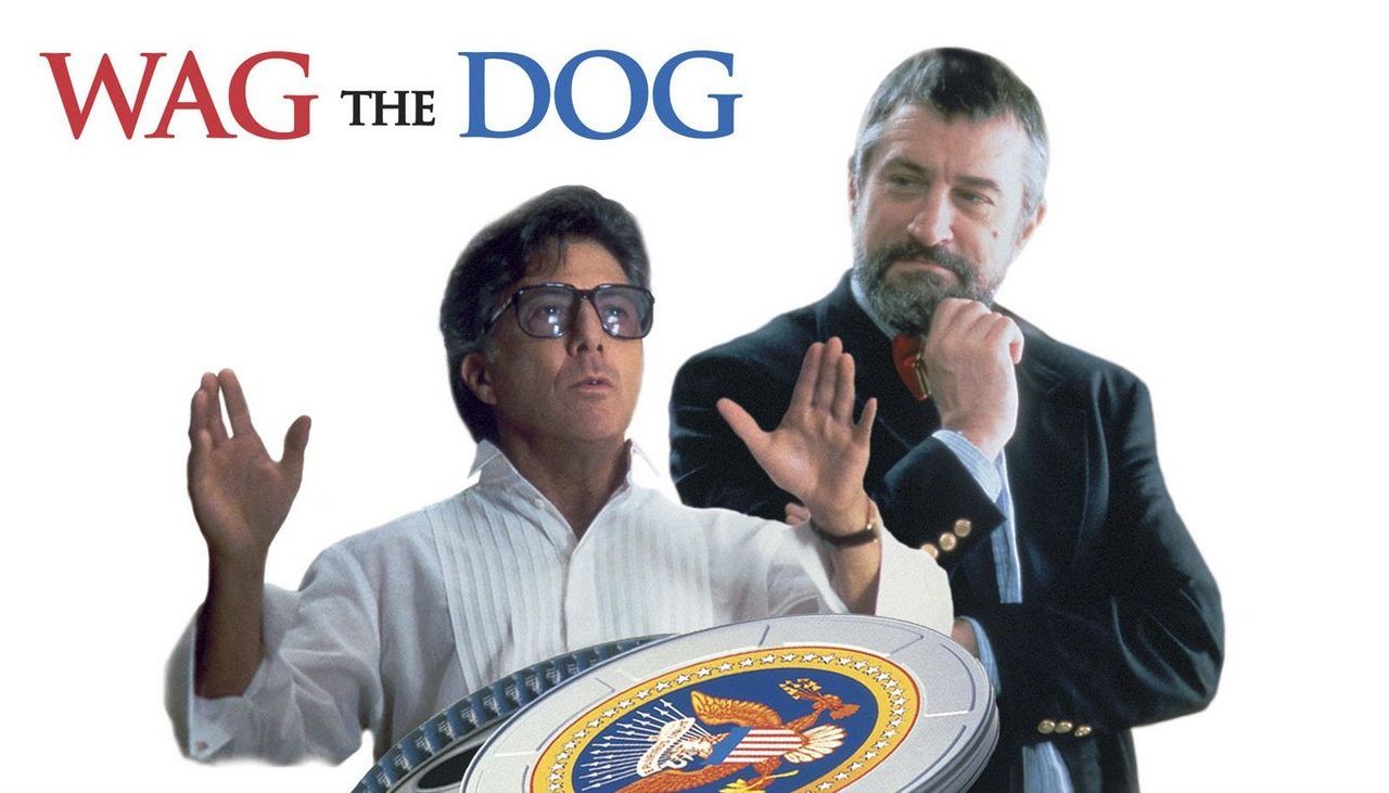 Wag the dog. Плутовство фильм 1997. Плутовство хвост виляет собакой. Фильм Плутовство или хвост виляет собакой. Плутовство / хвост виляет собакой (1997).