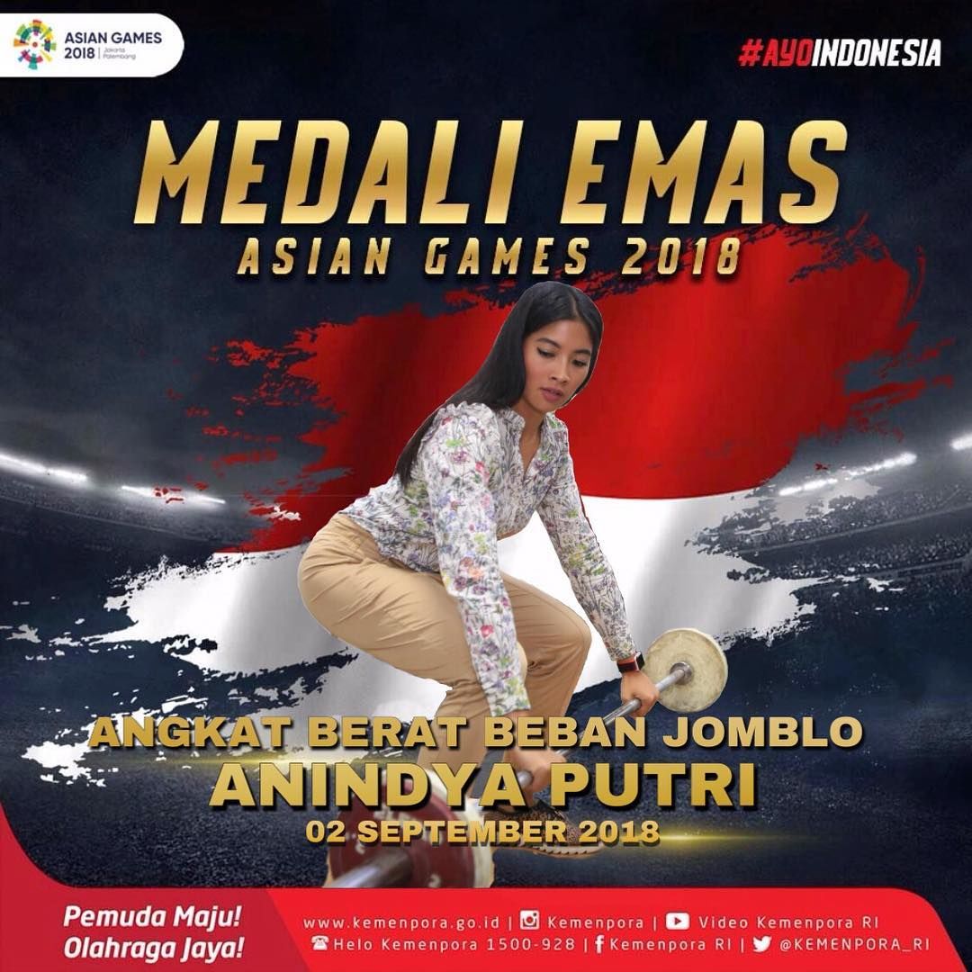 12 Editan Para Pemenang Medali Emas Asian Games 2018 Ini Kocak Banget