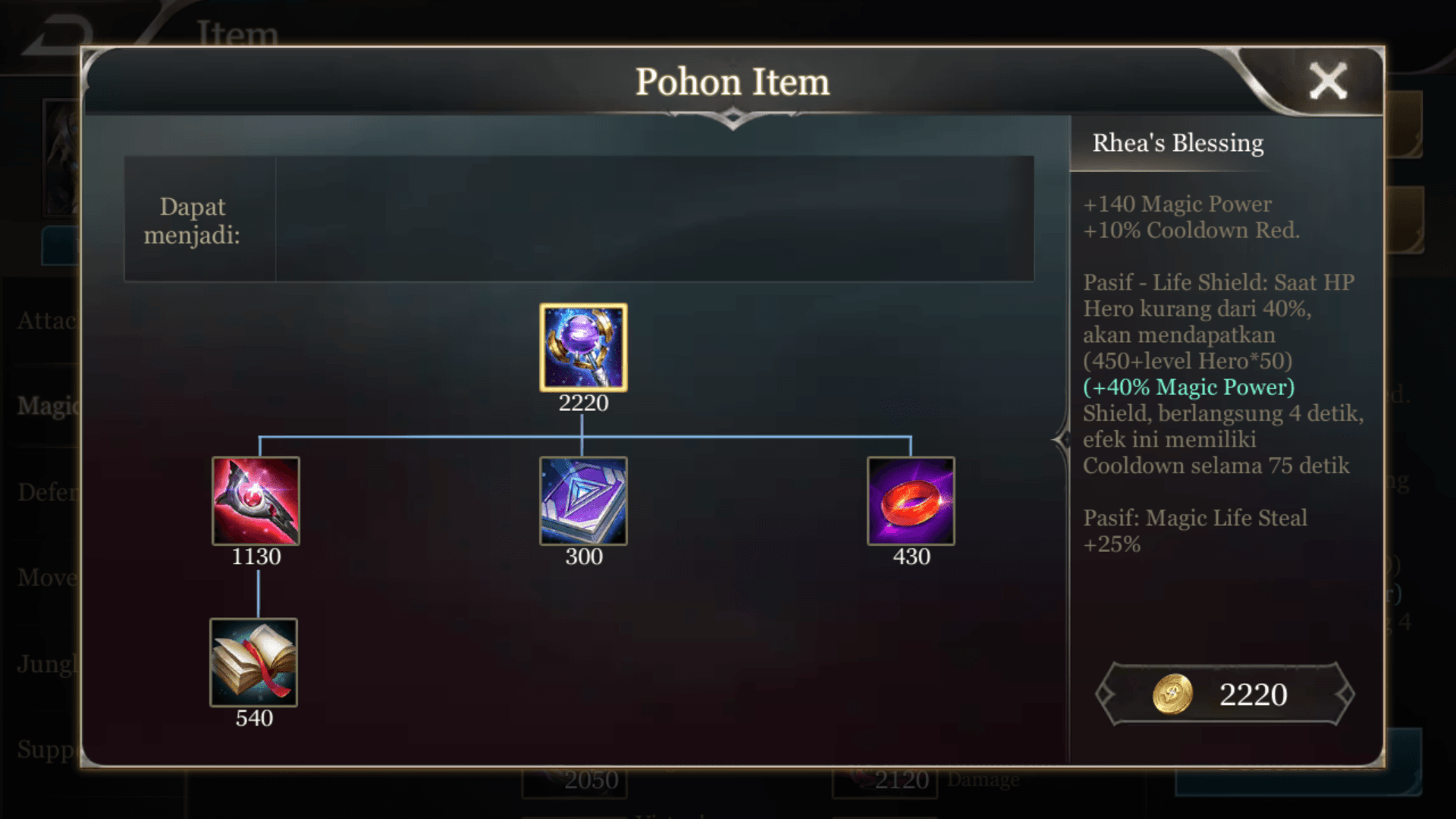 5 item. Item Core.